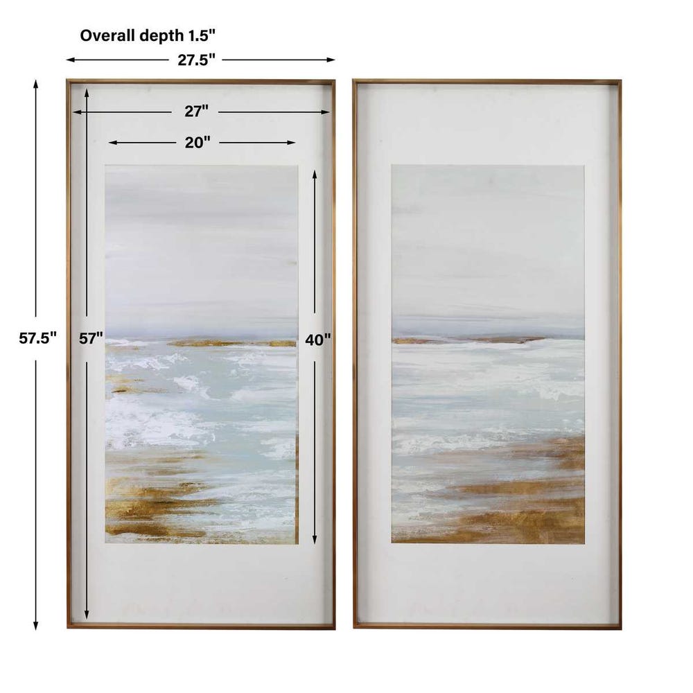 Coastline Framed Prints, Set of 2
