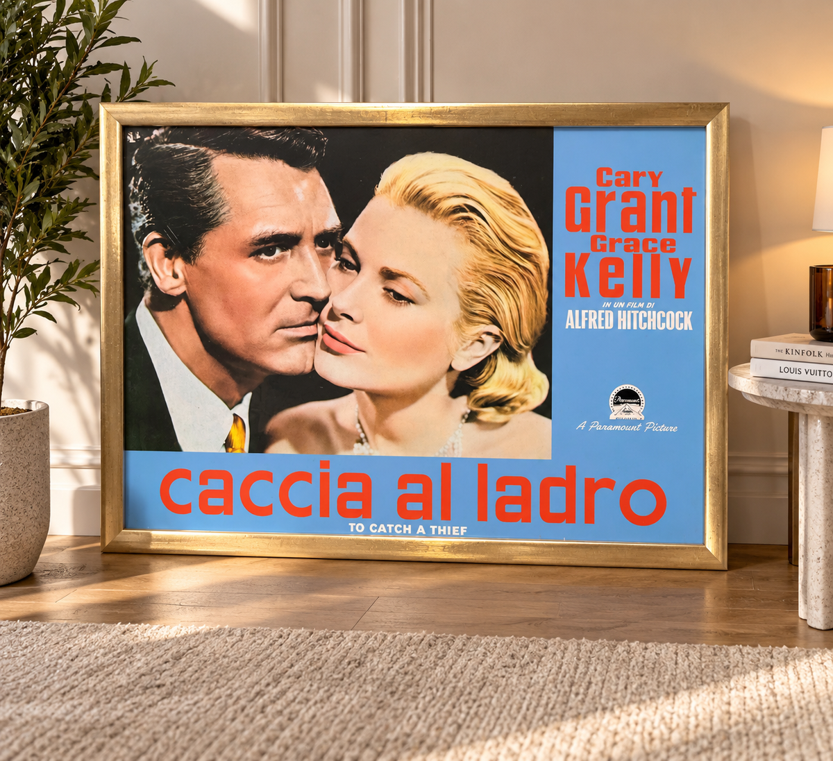 To Catch a Thief Framed Movie Art Print – Cary Grant & Grace Kelly