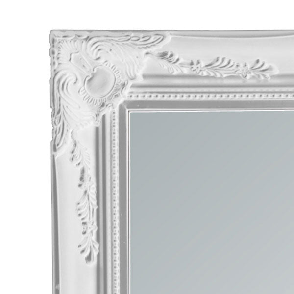 Ornate White Brushed Mirror