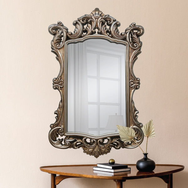 Ornate Mirror Antique champagne