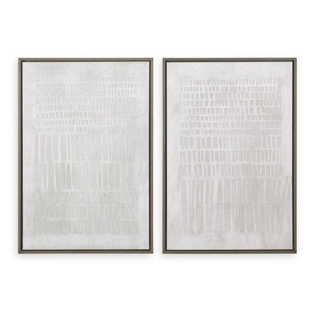 Social Theory Framed Canvases, S/2