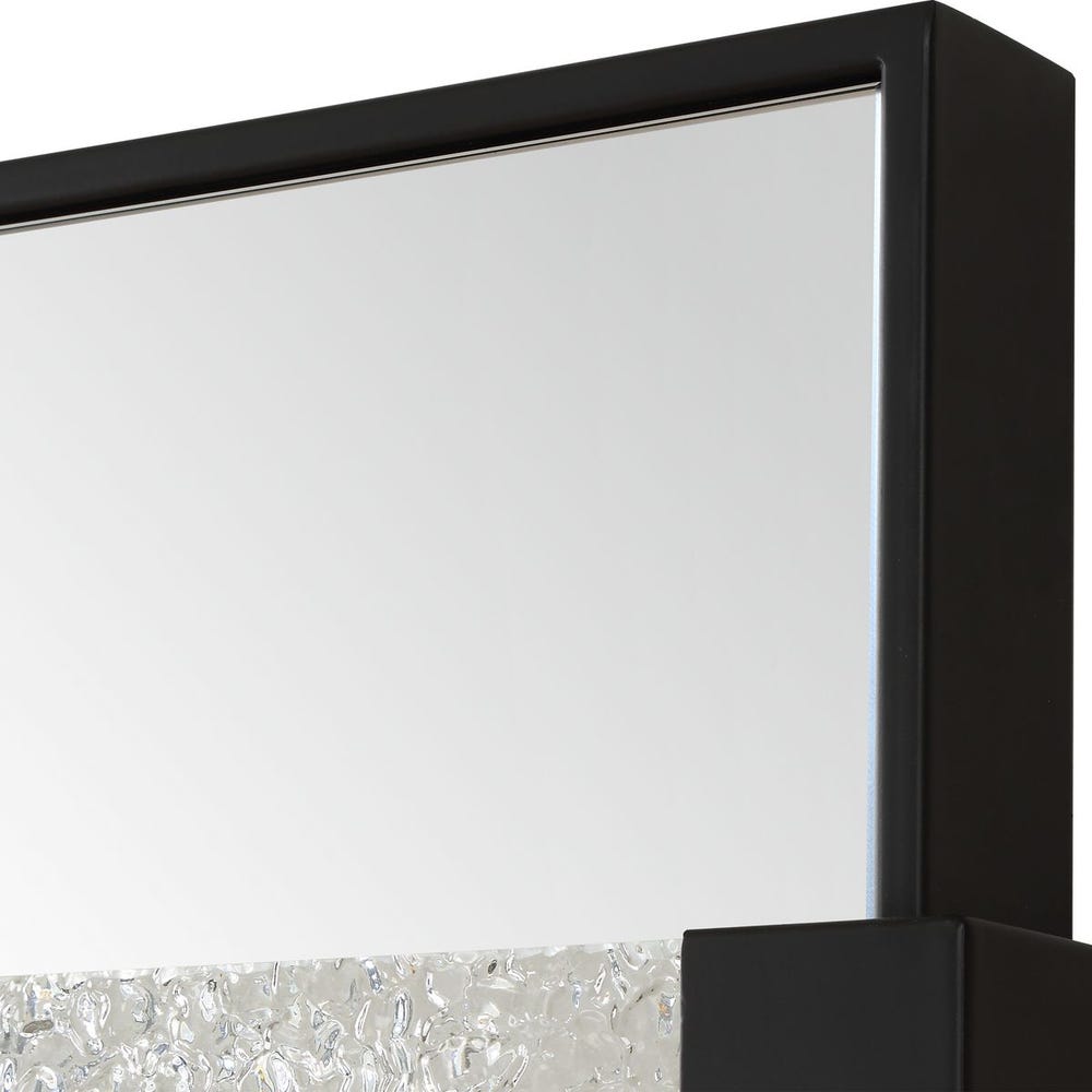 Tall Black Rectangular Wall Mirror – Modern Designer Statement Mirror