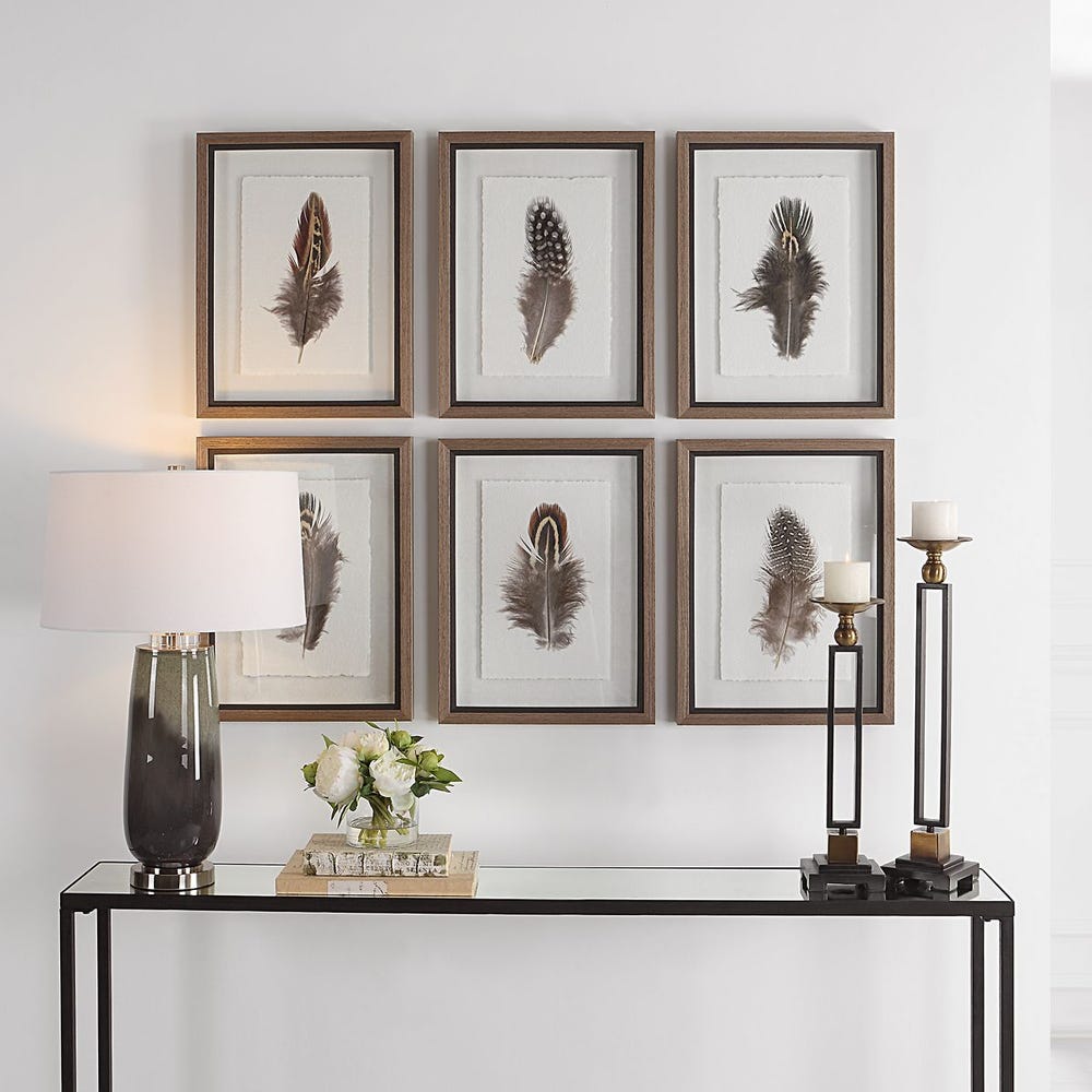 Birds of a Feather Framed Prints, Set of 6