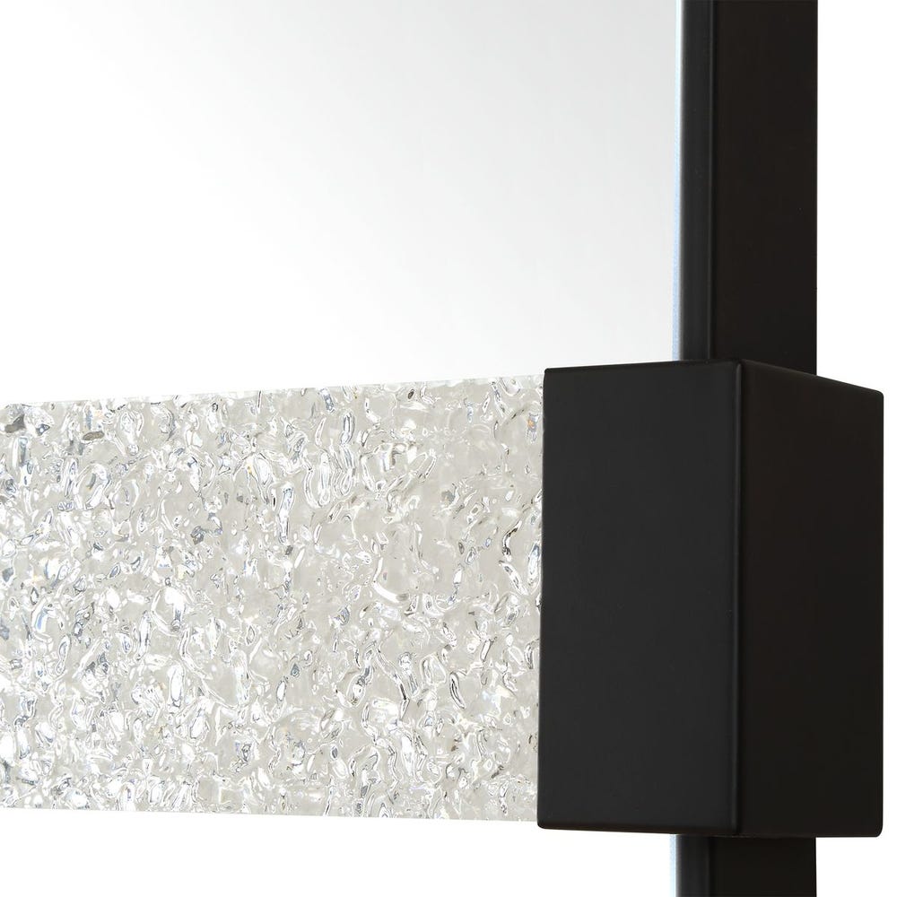 Tall Black Rectangular Wall Mirror – Modern Designer Statement Mirror