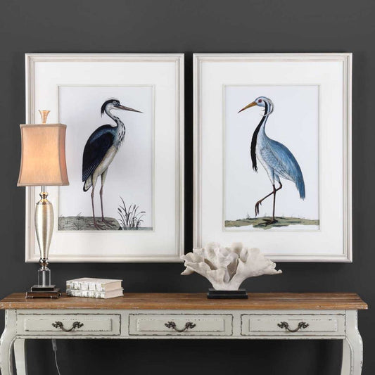 Shore Birds Framed Prints, Set of 2