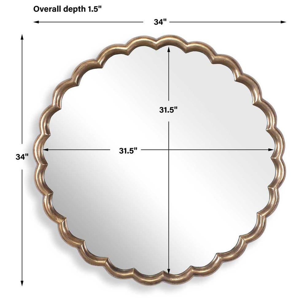 Cerrito Round Mirror - Luxury Decorative Statement Mirror