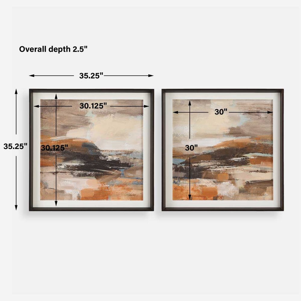 Cinnamon Shore Framed Prints, Set of 2
