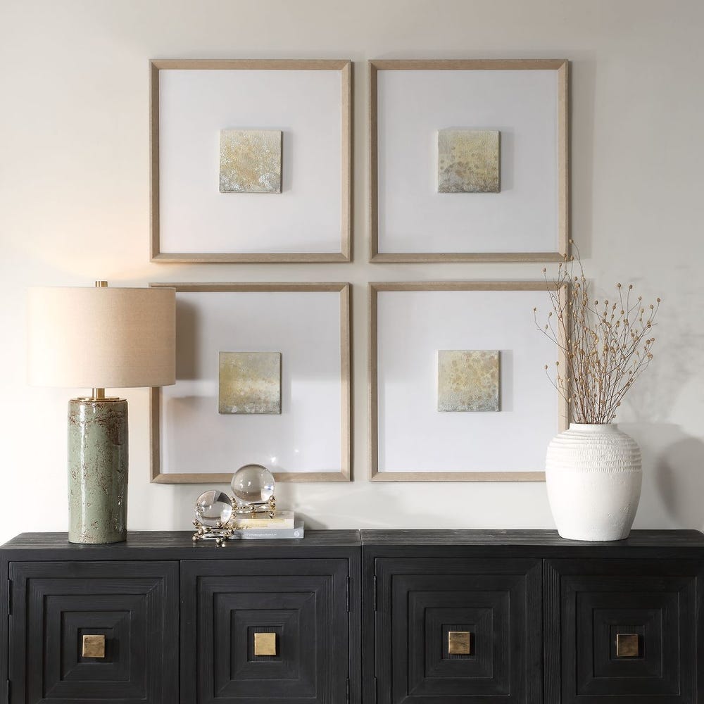 Now & Then Hand Painted Canvases, Set of 4