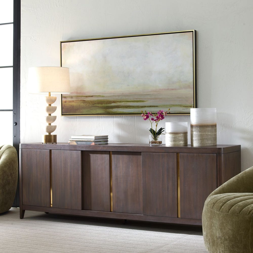 Hazy Lake Framed Canvas