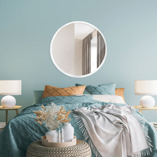 Round Mirror White