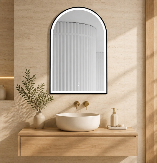 LED Black Metal Frame Mirror 900(H) X 600(W)