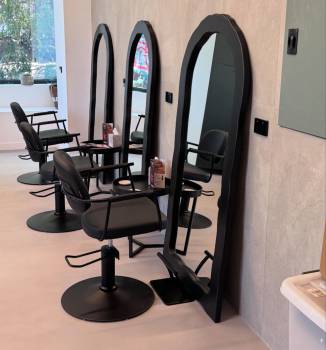 Black Arch Decorative Mirror