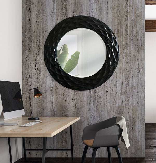 Hudson Mirror Black