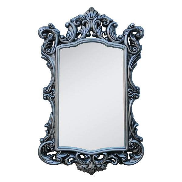 Ornate Mirror Antique Silver