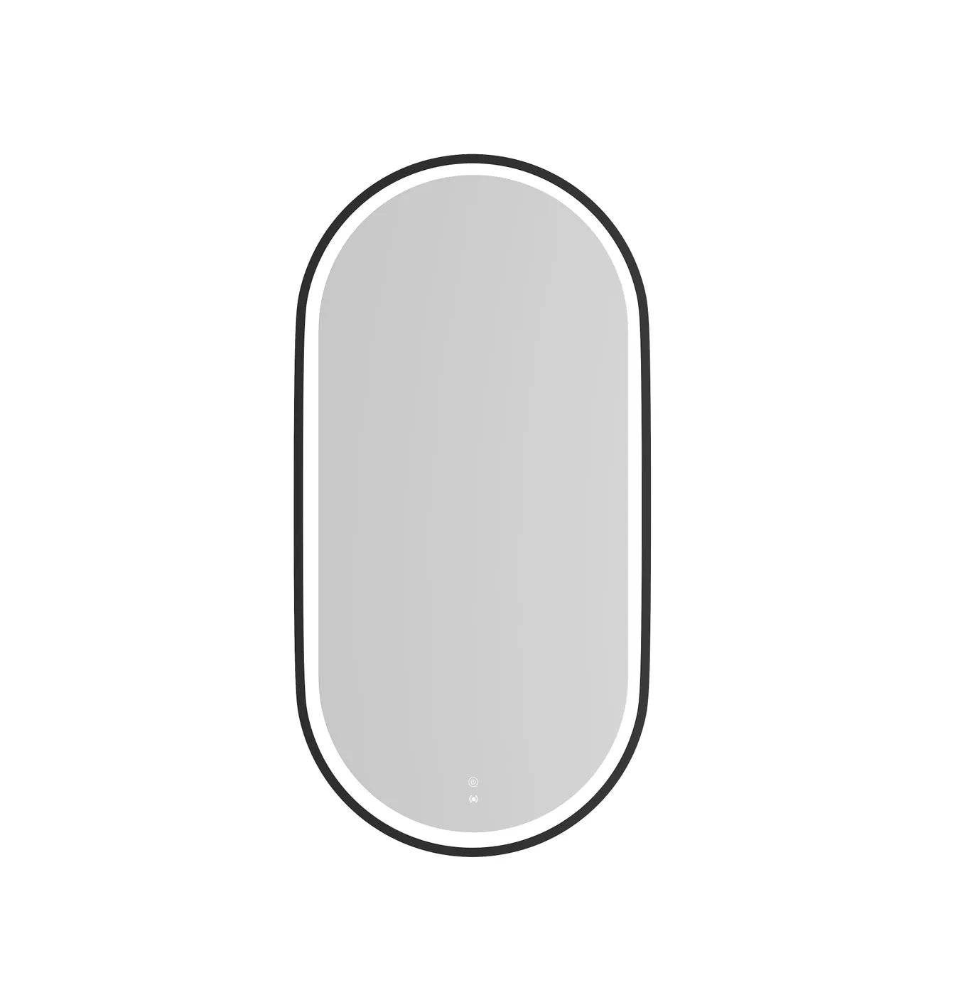 LED 900(H) X 450(W) Black Metal Frame Mirror