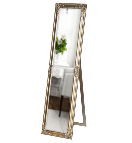 Ornate Champagne Standing Mirror