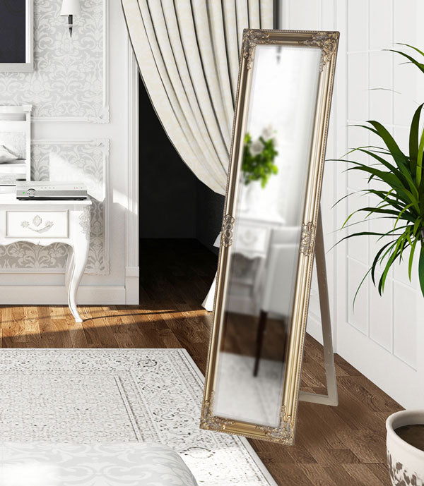 Ornate Champagne Standing Mirror