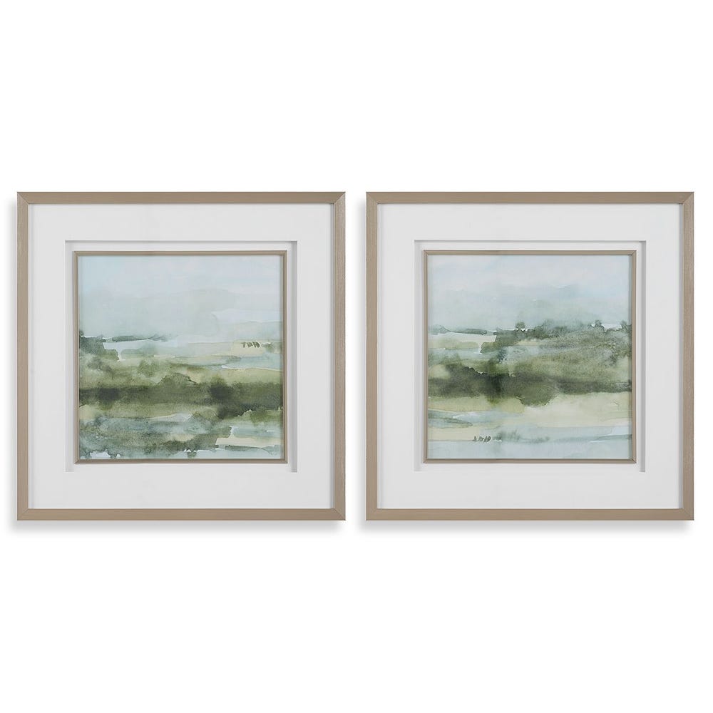 Soft Sage Framed Prints, Set of 2