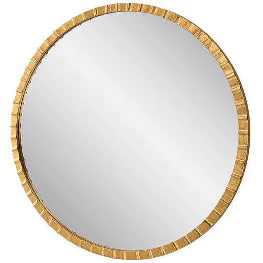 Dandridge Round Mirror, Gold