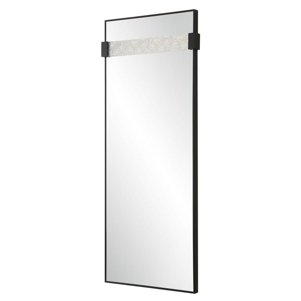 Tall Black Rectangular Wall Mirror – Modern Designer Statement Mirror