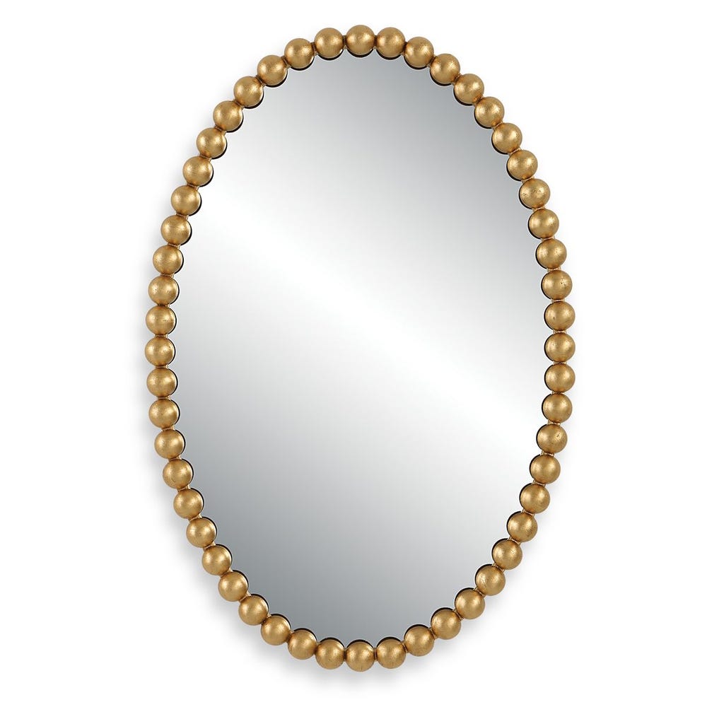 Serena Oval Gold Leaf Mirror