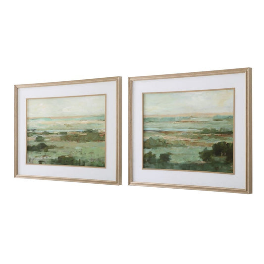 Warm Valley Framed Prints, Set of 2