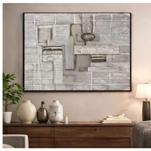 Neutral Abstract Canvas Wall Art – Modern Textured Design