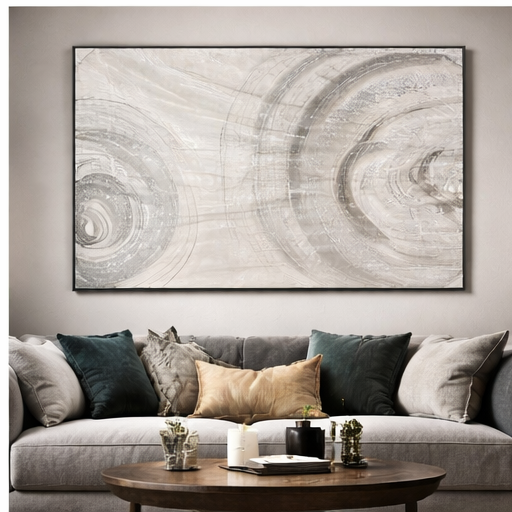 Neutral Abstract Canvas Wall Art – Elegant Textured Design