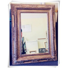AD09 -ORNATE TIMBER GOLD LARGE WALL MIRRORS