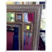 AD29-ANTIQUE METAL CARVED WALL STANDING FLOOR MIRROR